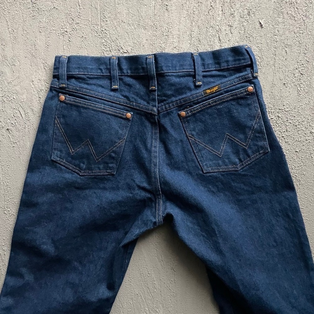 Vintage Wrangler Cowboy Cut Jeans Mens 32x27 blue 1990s Dark Wash 13MWZ